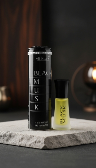 Al Nuaim – Exclusive Series – Black Musk Alcohol Free Attar (Roll-On, 6 ml)